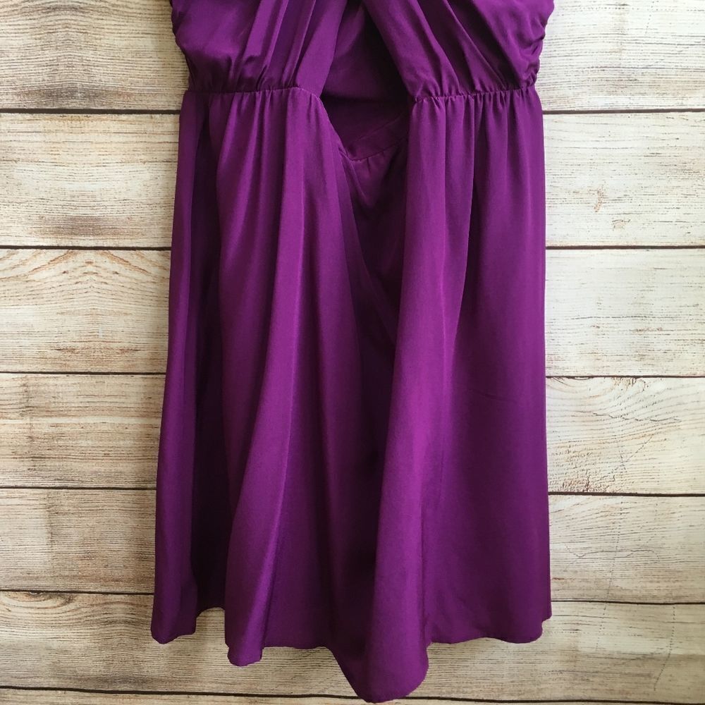 ‎AMOUR VERT IVONNE DRESS IN PURPLE SILK - Picture 2 of 11